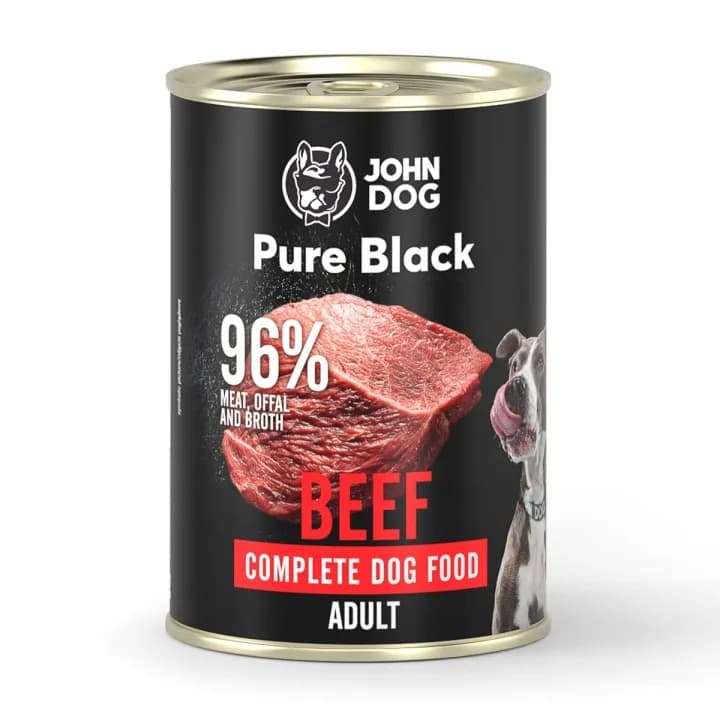 John Dog Pure Black karma mokra dla dorosłych psów z wołowiną
