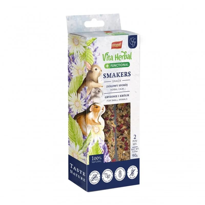Vita Herbal Functional Smakers dla Gryzoni i Królików Ziołowy spokój 2 szt/90 g
