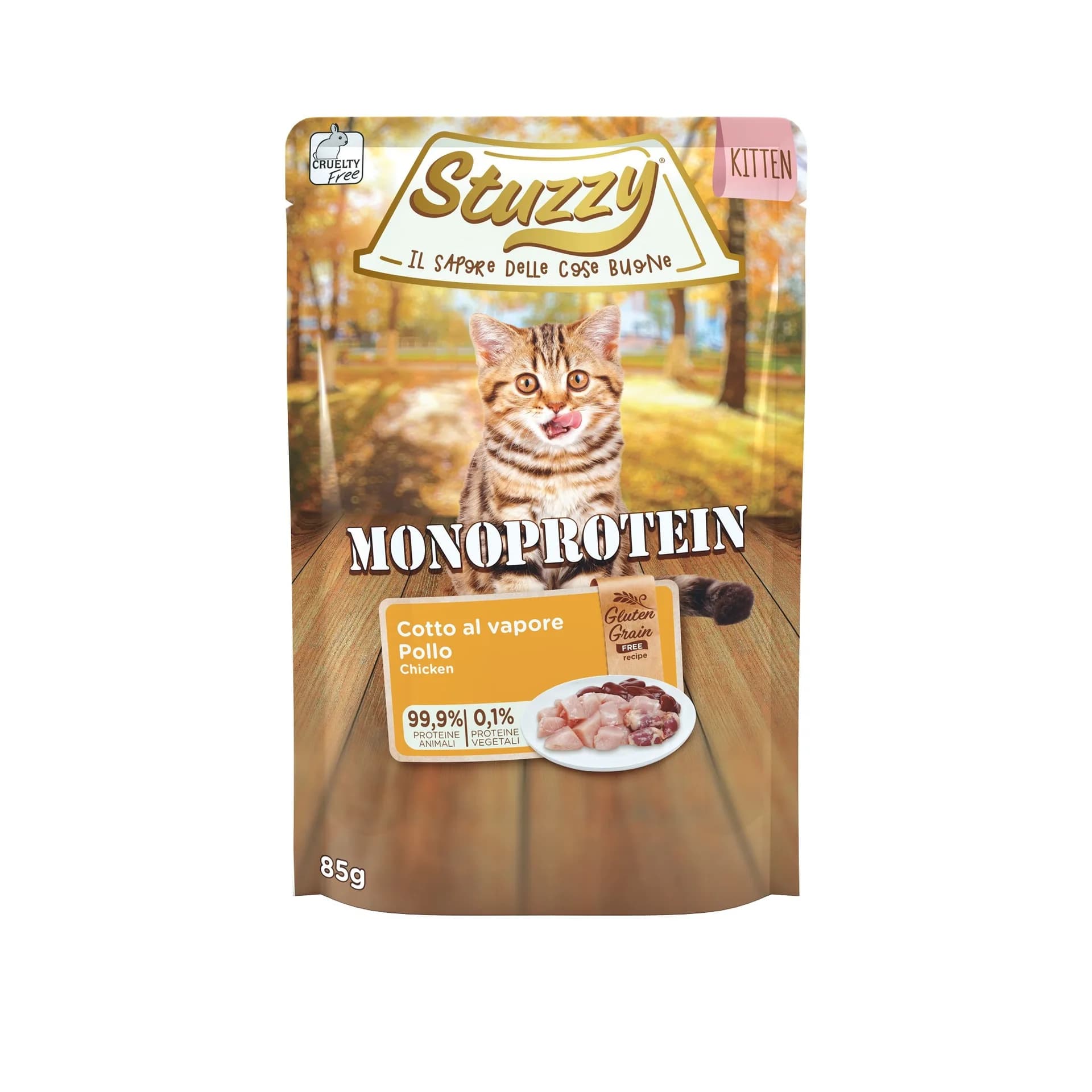 Stuzzy Monoprotein karma mokra dla kociąt świeży kurczak 85 g