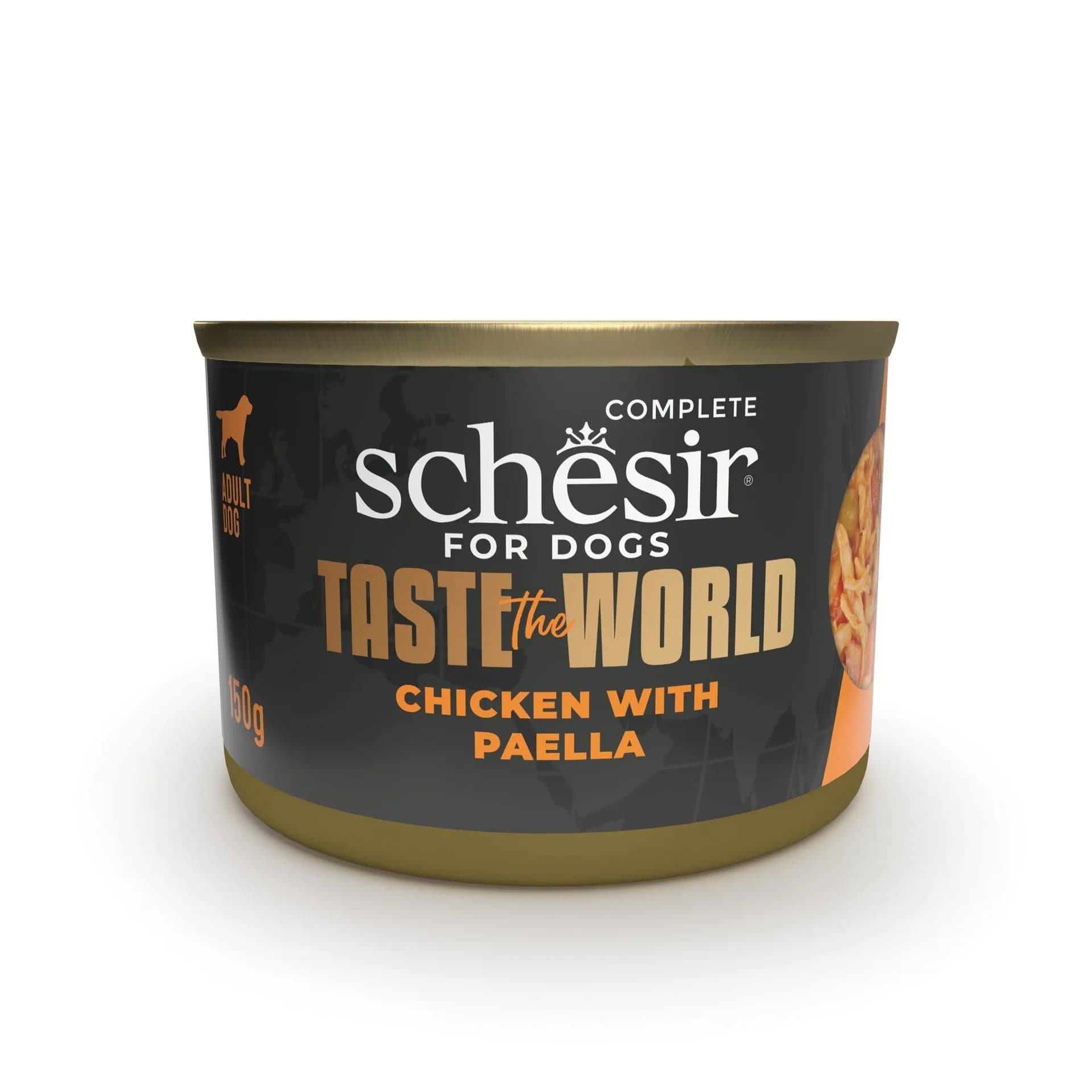 Schesir Taste the world karma mokra dla psa kurczak z paella 150 g