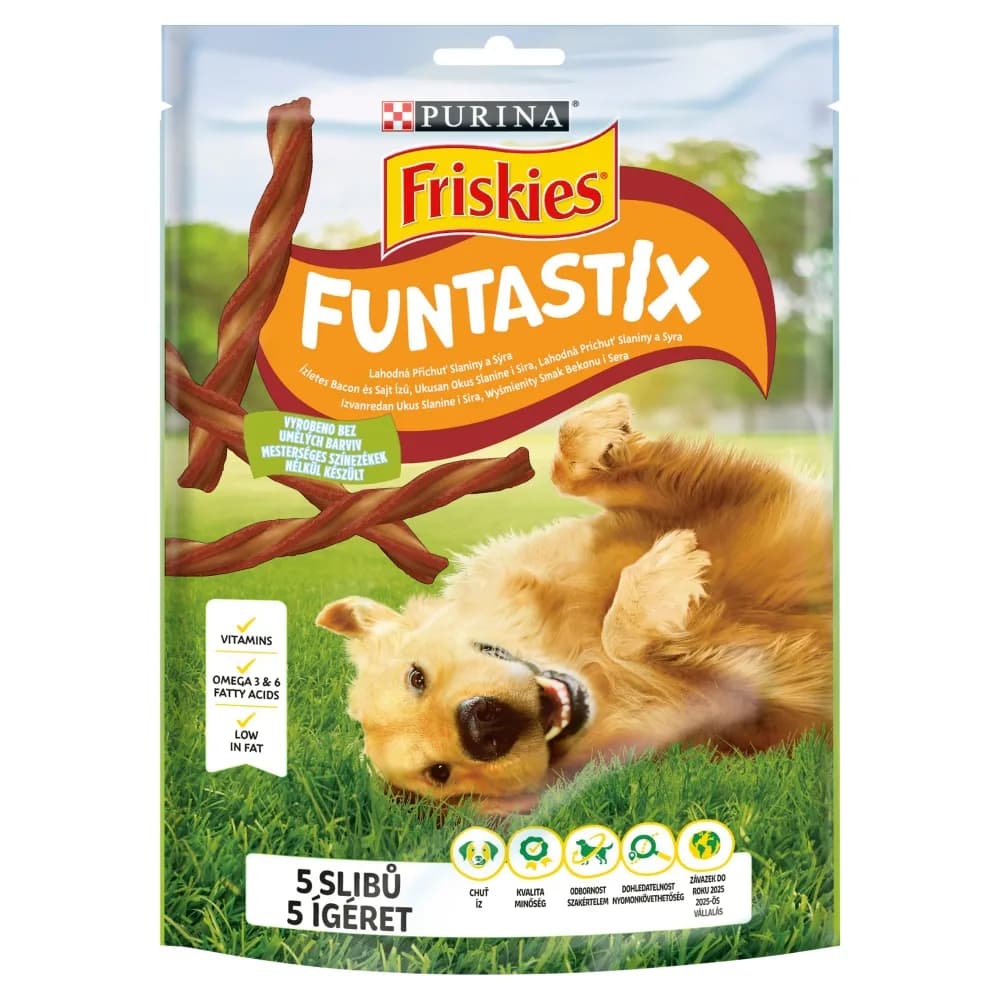 Purina FRISKIES Funtastix z bekonem i serem dla psa 175 g