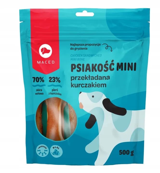 Maced Psiakość Mini przekładana kurczakiem 500 g