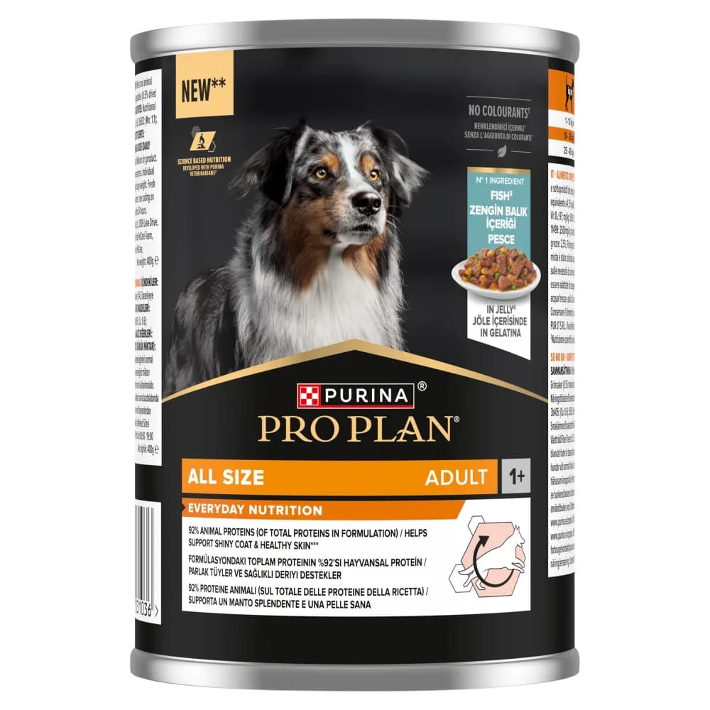 Purina Pro Plan Everyday Nutrition All Size Adult - karma mokra bogata w rybę w galaretce dla dorosłych psów 400 g