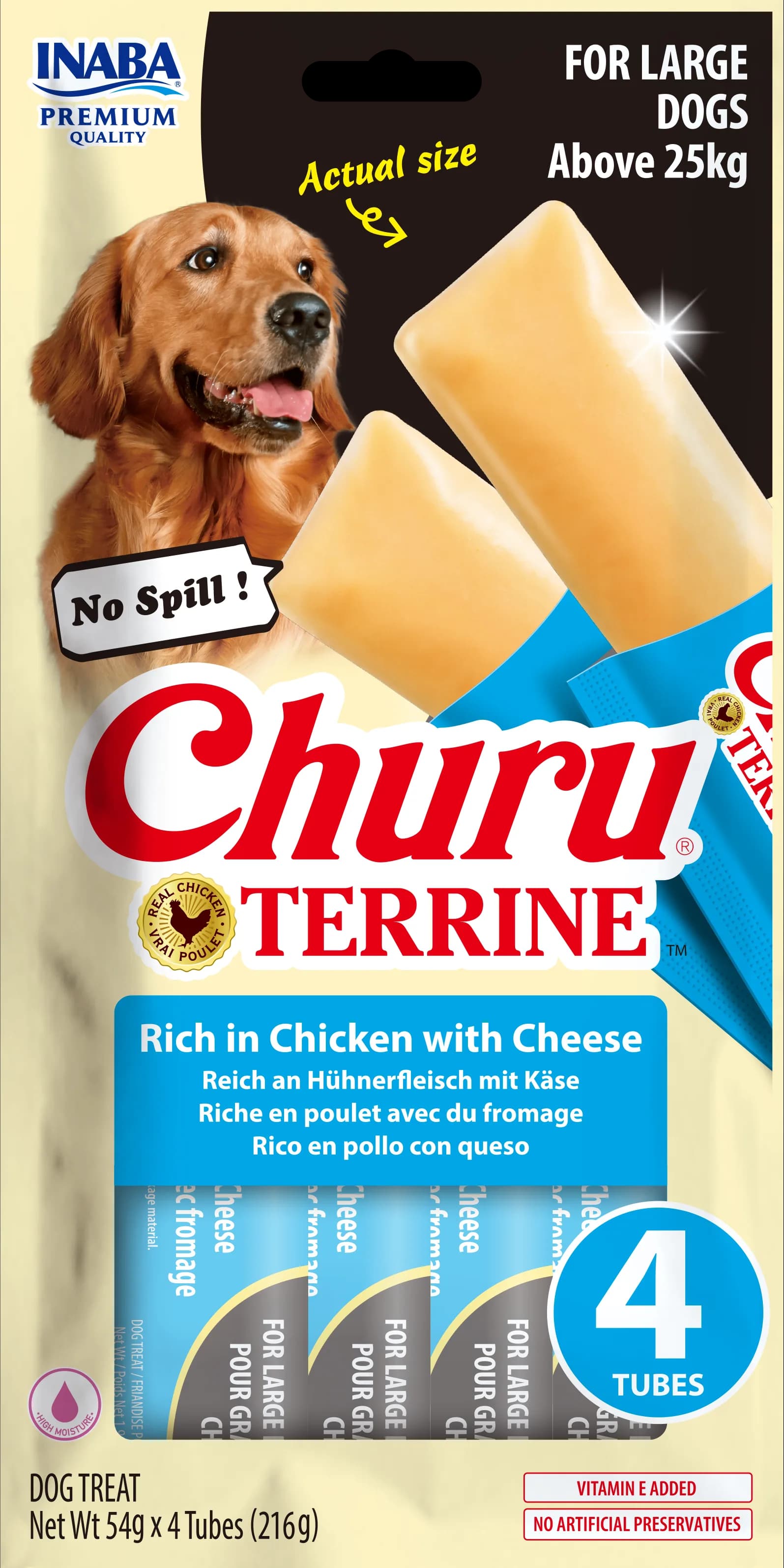 INABA DOG CHURU TERRINE L CHICK&CHEES4X54 g(216 g)
