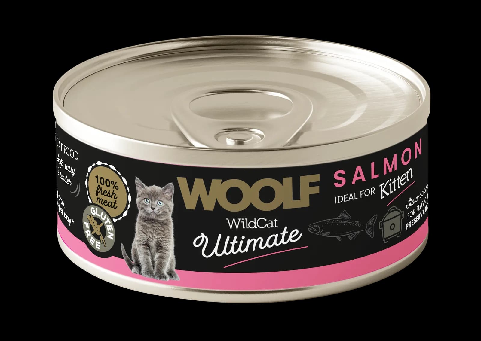WOOLF ULTIMATE SALMON FOT KITTENS Karma Wilgotna z Łososiem dla Kociąt 85 g