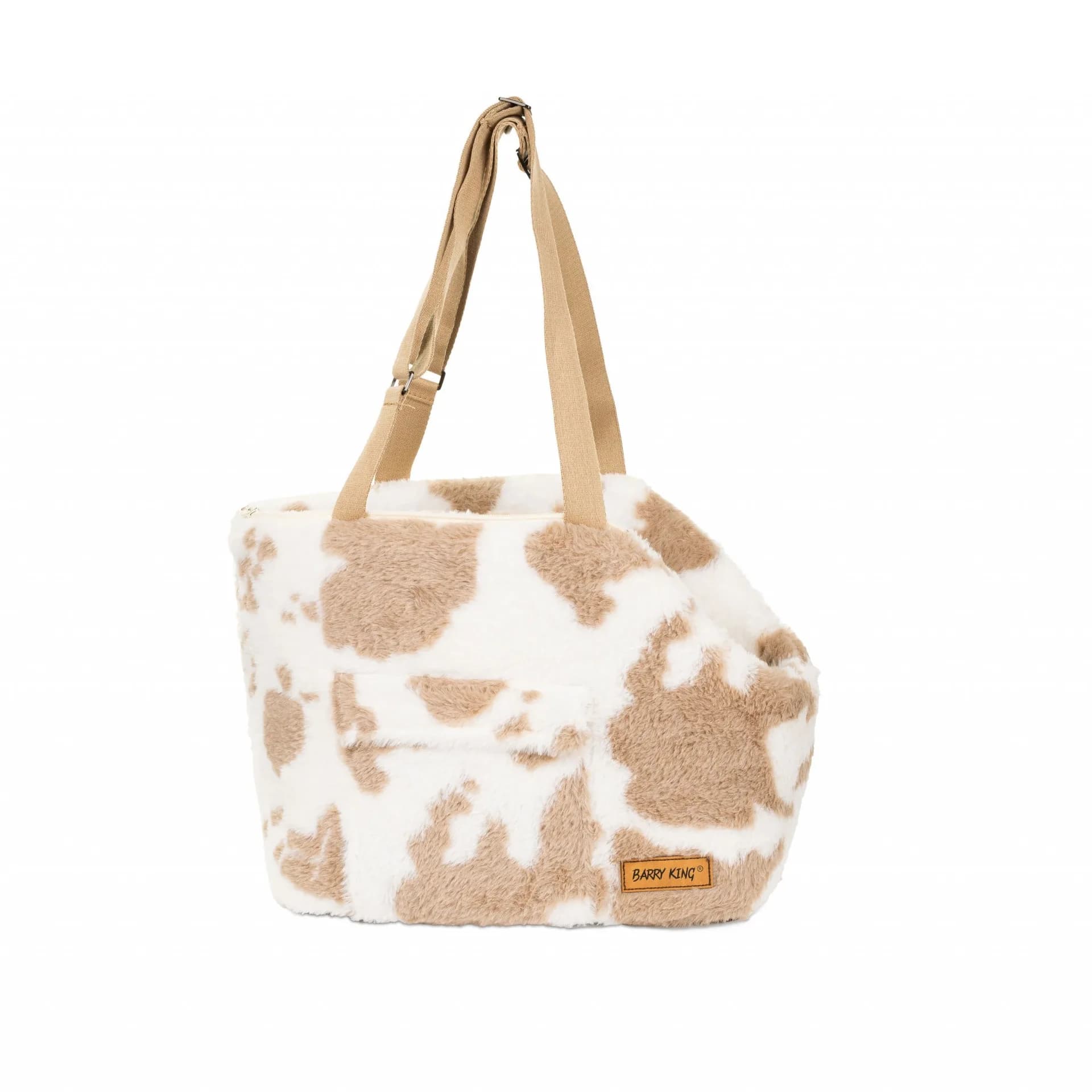Torba transportowa dla psa/kota wzór jasnobrązowe krowie łatki 41 × 27 × 29 cm