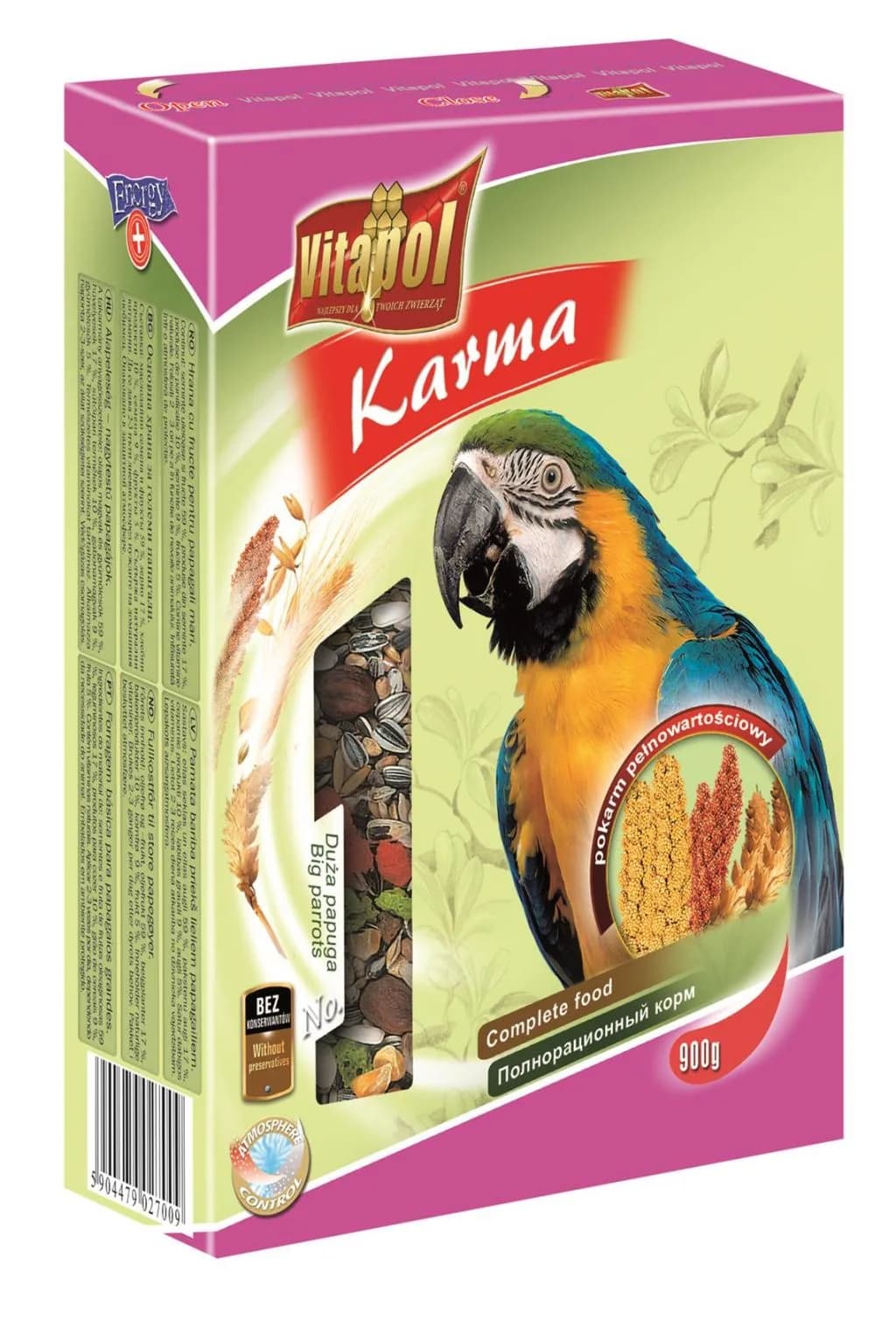 Vitapol Karma pełnoporcjowa dla dużych papug 900 g