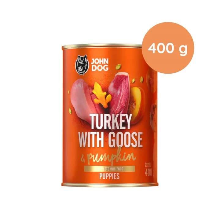 John Dog Pumpkin karma mokra dla szczeniąt z indykiem, gęsią i dynią
