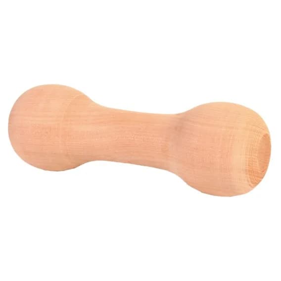 Drewniany hantel zaokrąglony ok. 125 g