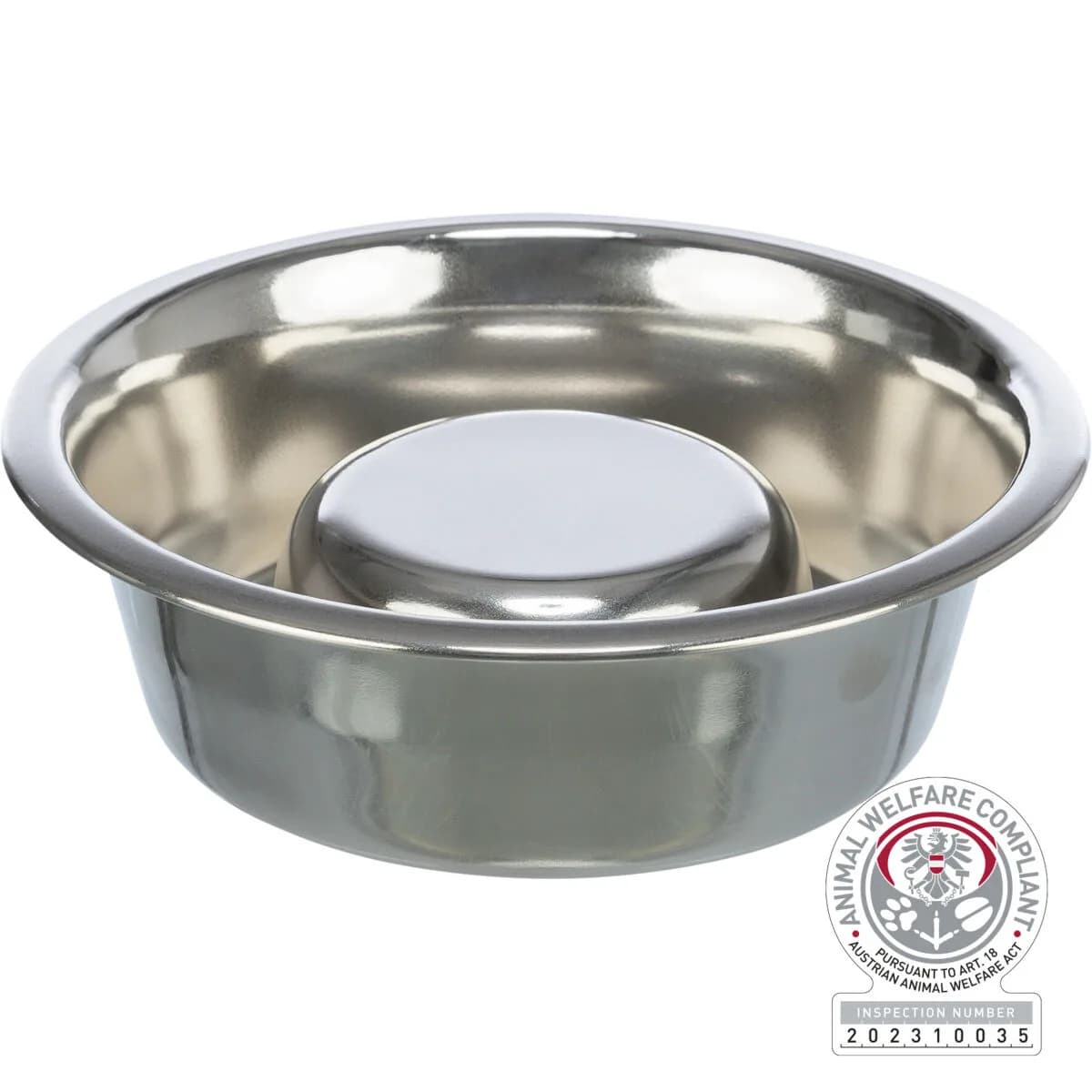 Trixie Slow Feeding, miska, dla psa, stal nierdzewna, 1,1 l/? 21 cm