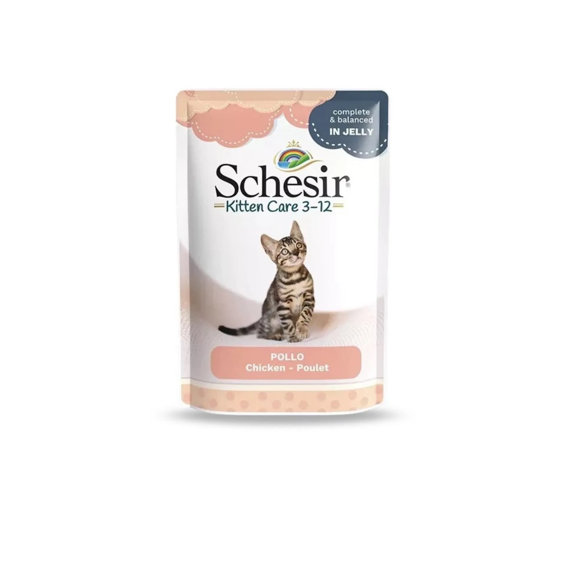 Schesir Kitten Care 3-12 karma mokra dla kociąt o smaku kurczak 85 g