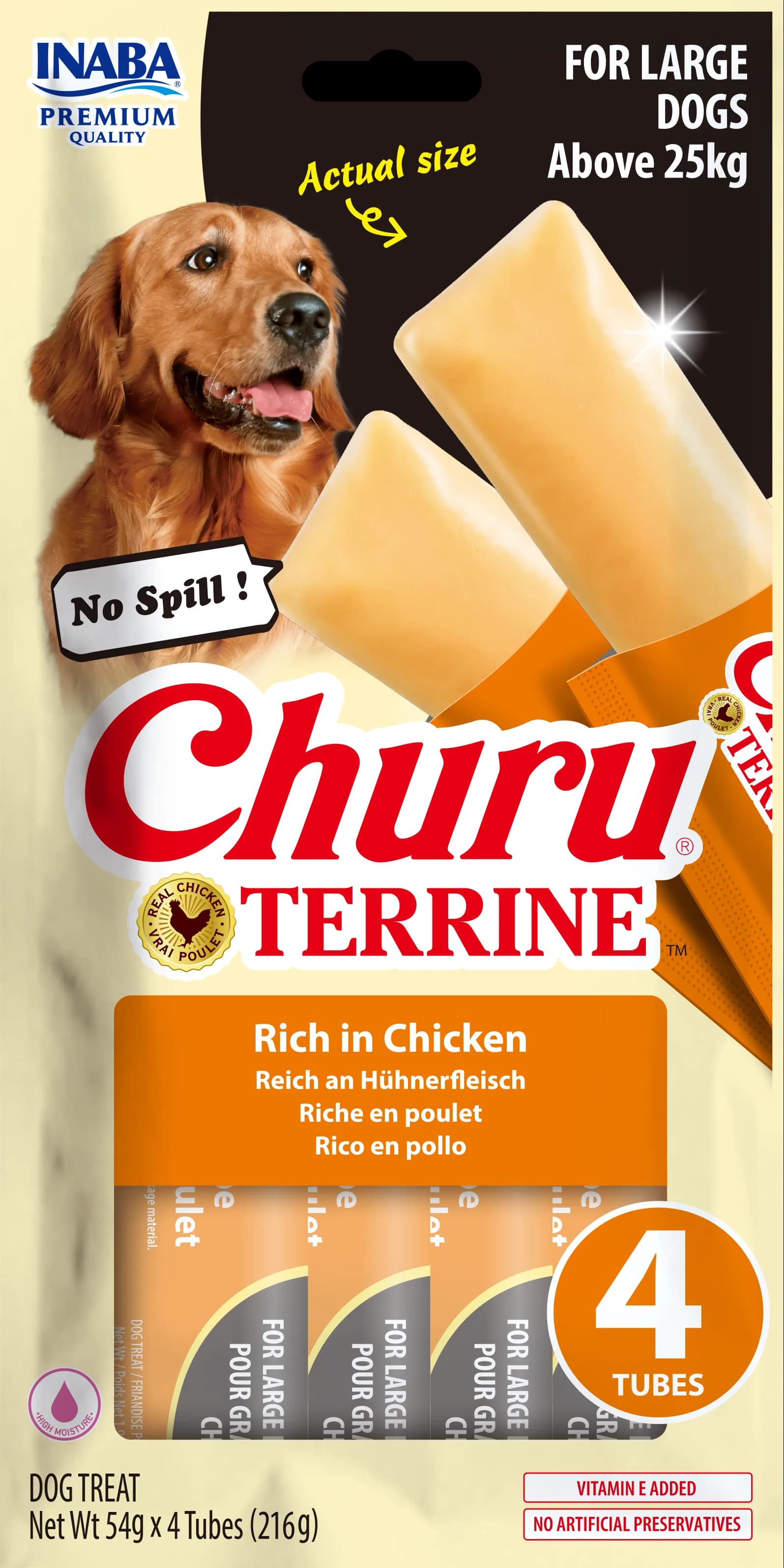 INABA DOG CHURU TERRINE L CHICKEN 4X54 g(216 g)