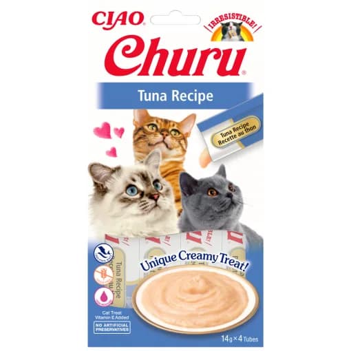 INABA CAT CHURU TUNA RECIPE 4 × 14 g (56 g)