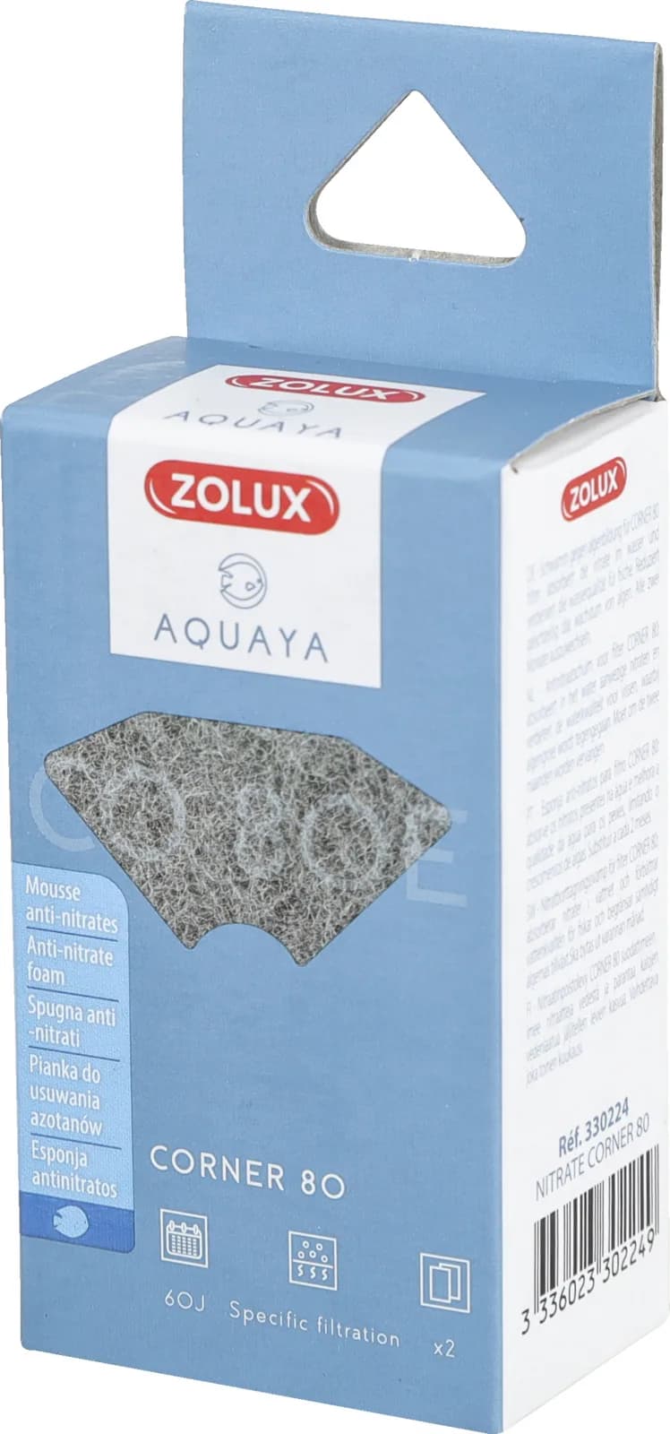 Zolux Aquaya Nitrate Corner wkład antyazotanowy do filtra akwarium 2 szt.