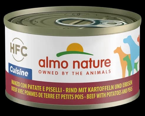 Almo Nature Puszka HFC Cuisine - wołowina z ziemniakami i groszkiem dla psa 95 g