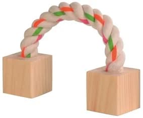 Sznur z drewnianymi kostkami