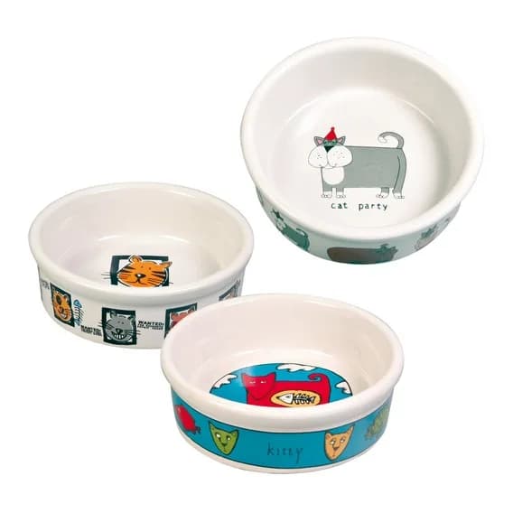 Trixie Miska ceramiczna dla kota różne kolorowe motywy motywy 200 ml 12 cm