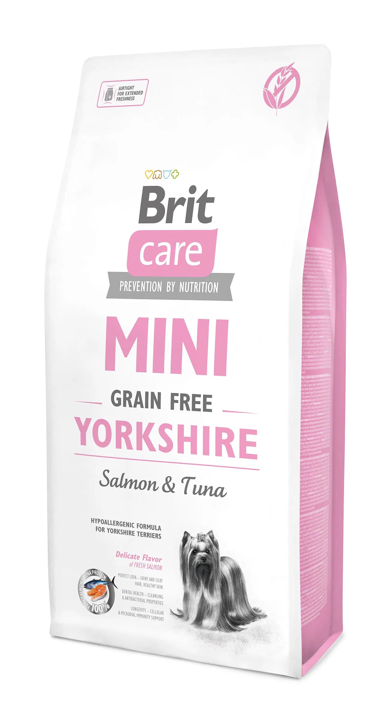 Brit Care Dog MINI Grain Free Yorkshire Salmon & Tuna sucha karma dla psów małych ras z łososiem i tuńczykiem