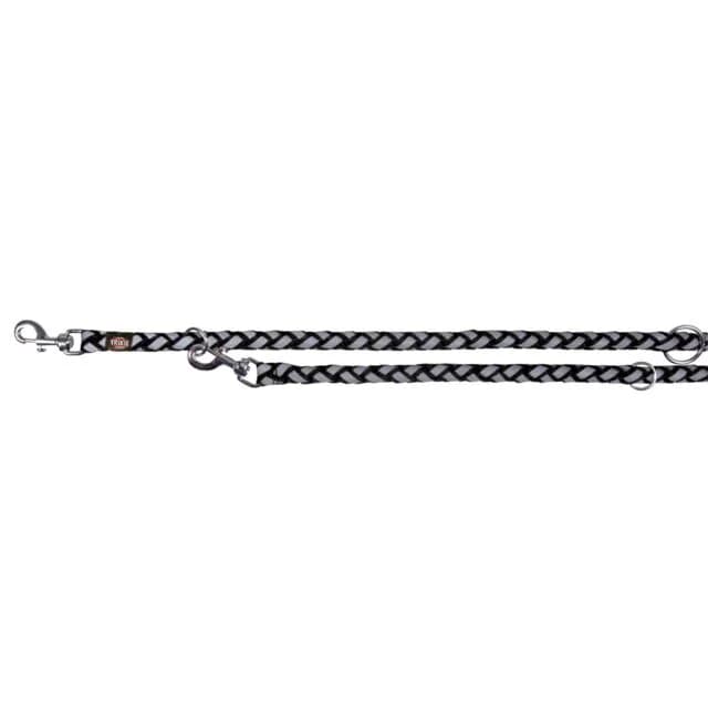 Trixie Cavo Reflect smycz regulowana dla psa czarna S–M: 2.00 m/o 12 mm odblaskowa