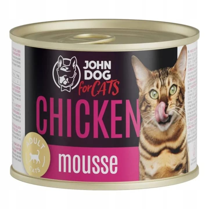 John Dog for Cats Monobiałkowa karma mokra dla kota Kurczak Mus