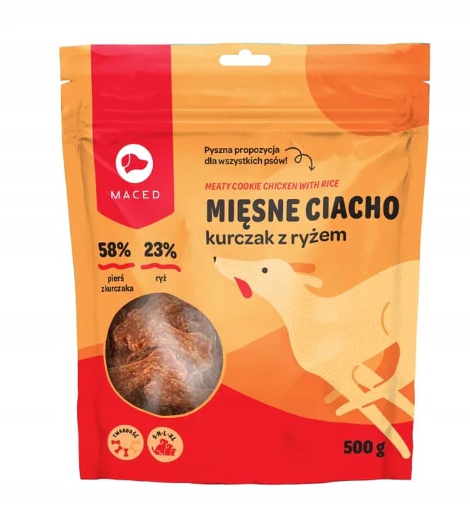 Przysmak dla Psa Mięsne Ciacho z Kurczakiem i Ryżem 500 g MACED