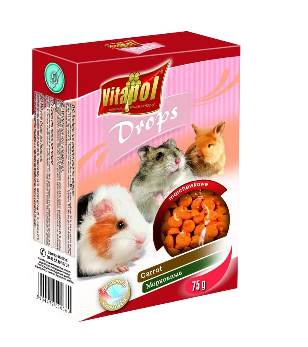 Vitapol Dropsy dla gryzoni i królików - różne smaki Orzechowy