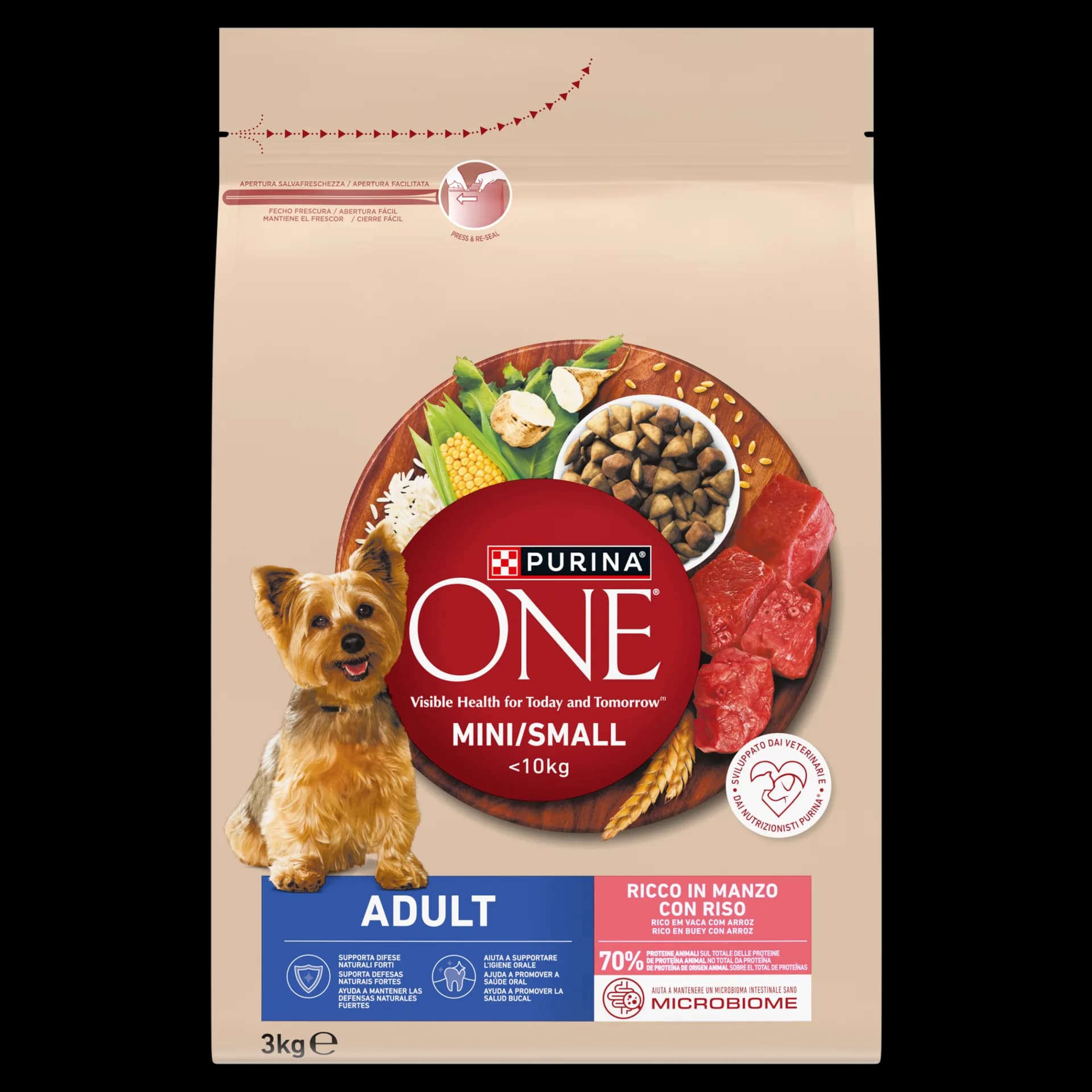 Purina One Adult Mini/Small Karma dla dorosłych psów bogata w wołowinę z ryżem 1,5 kg