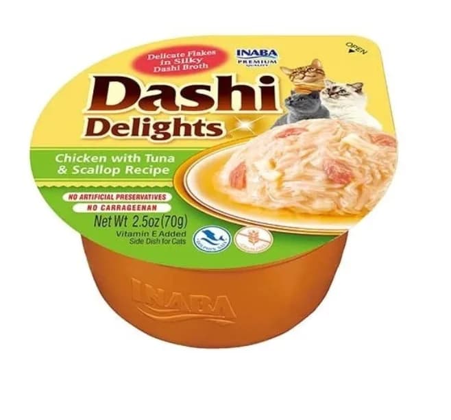 INABA CAT DASHI DELIGHTS CHICKEN TUNA&SCALLOP 70 g