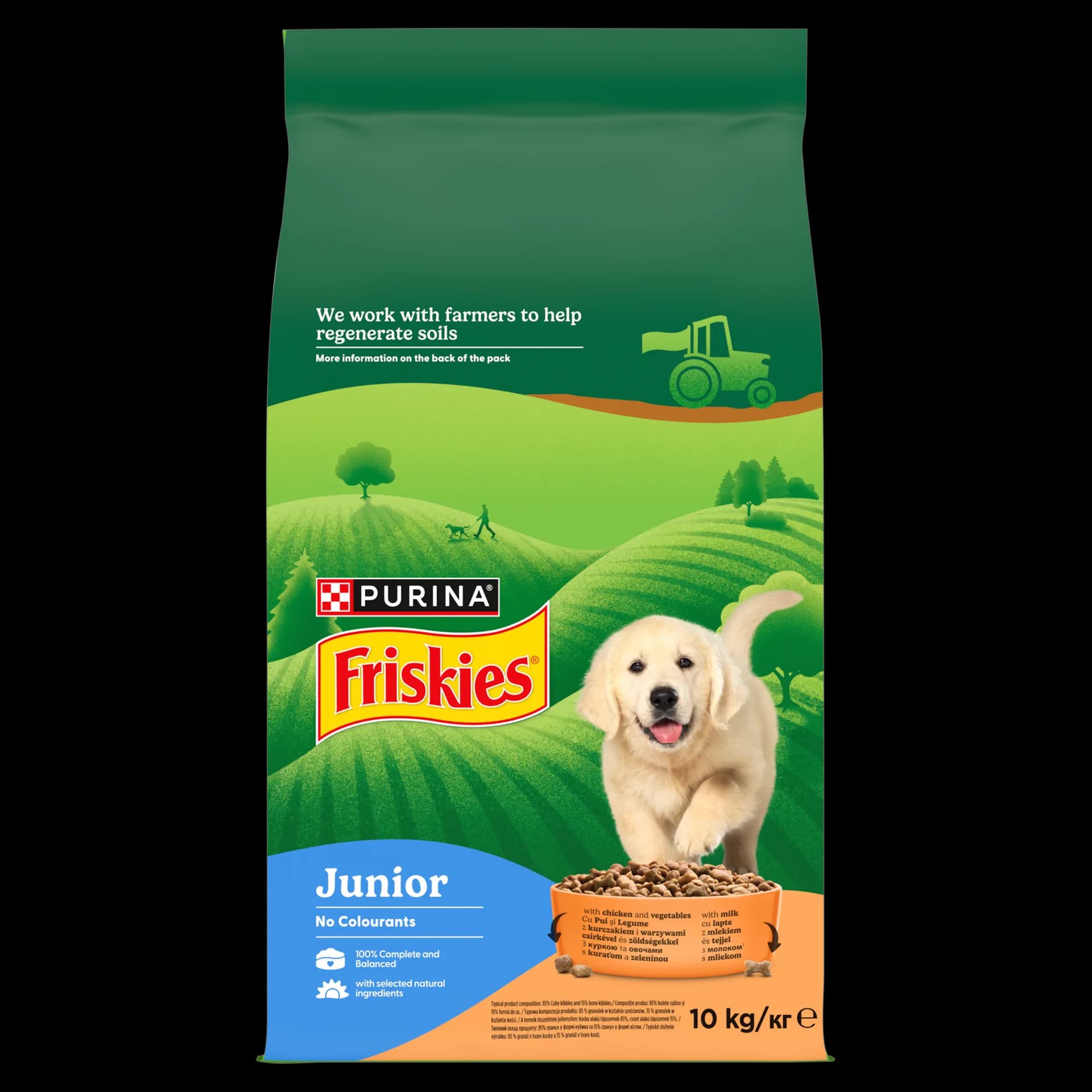 Friskies Junior Karma dla szczeniąt z kurczakiem i warzywami z mlekiem 10 kg