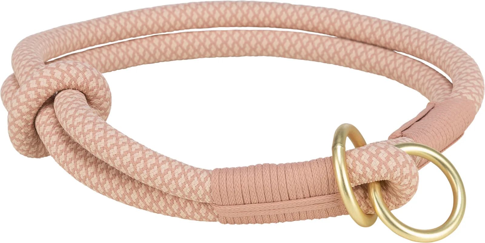 Trixie Soft Rope obroża półzaciskowa dla psa różowa/jasnoróżowa