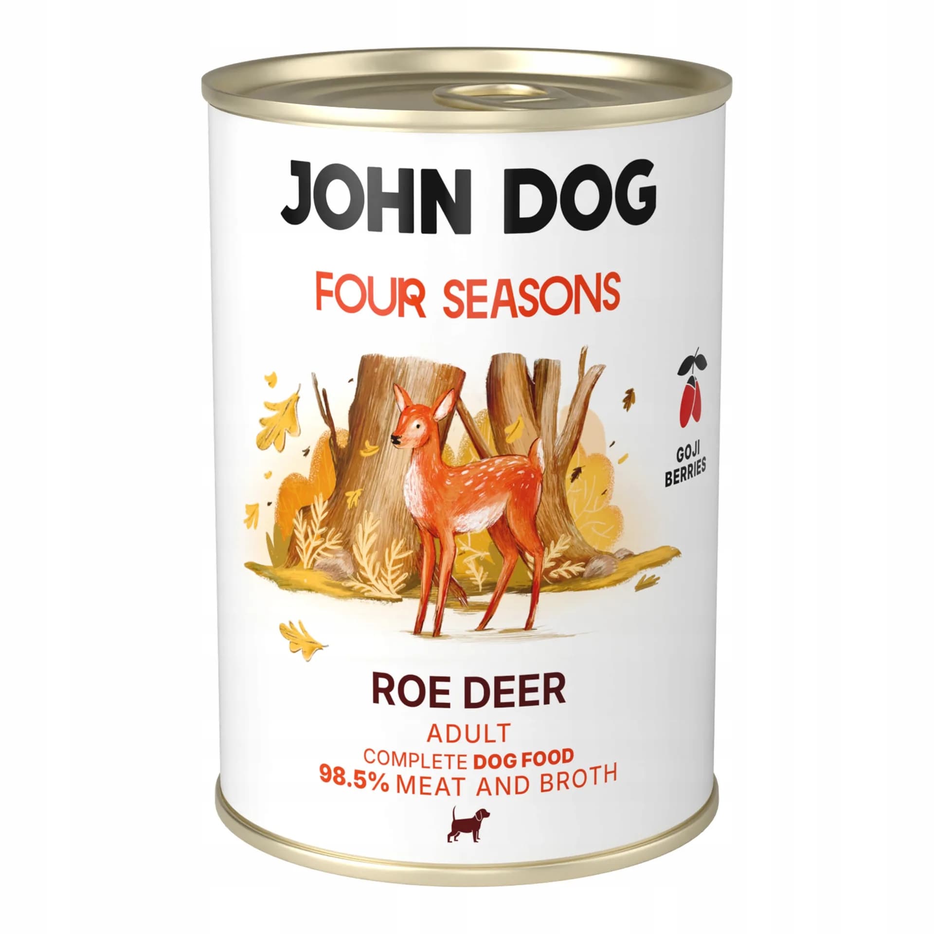 John Dog Four Seasons monobiałkowa karma mokra dla psa z sarną i jagodami goji