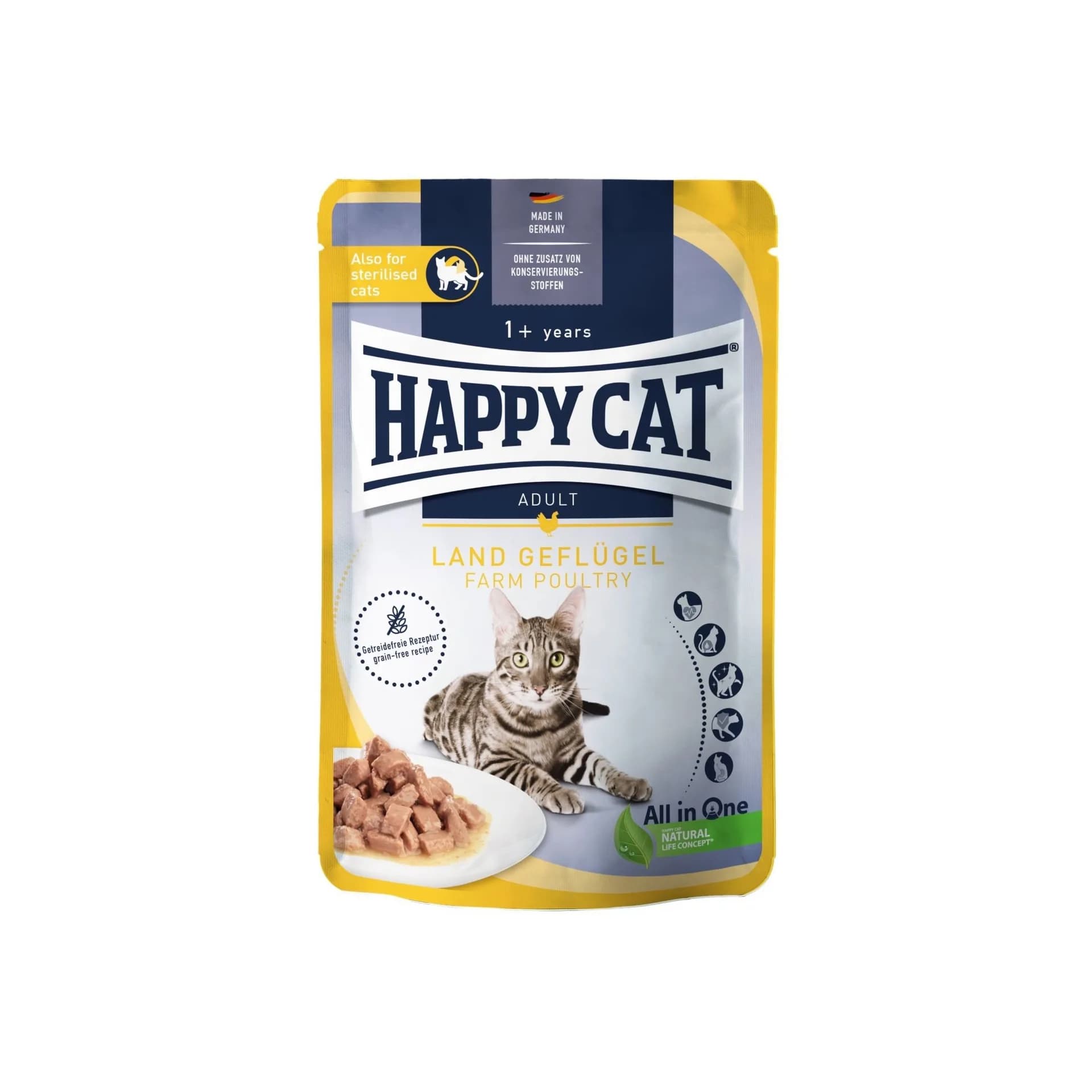 Happy Cat Culinary Meat in Sauce Land Geflügel mokra karma drób 85 g