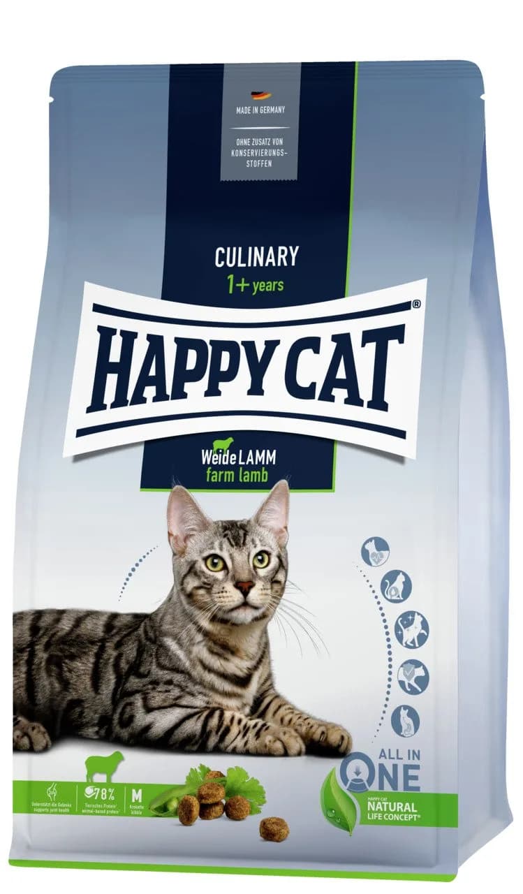 Happy Cat Culinary Adult Weide-Lamm karma sucha z jagnięciną dla dorosłych kotów