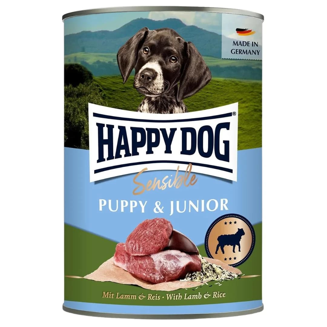 Happy Dog Sensible Puppy&Junior karma mokra dla psa jagnięcina i ryż 200 g