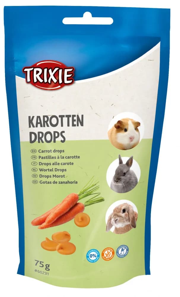 Trixie Dropsy dla gryzoni o smaku marchewki 75 g