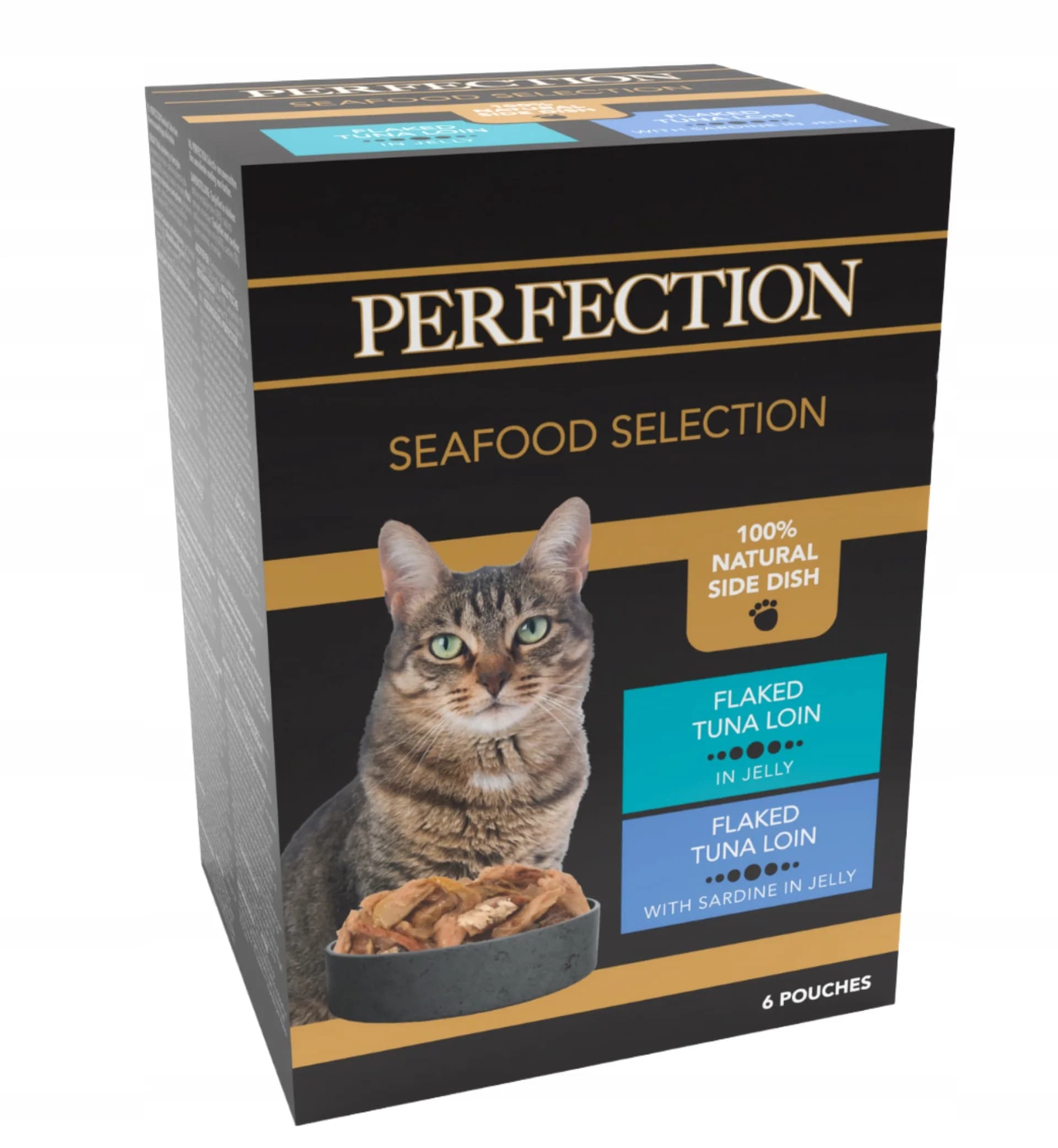 HiLife Perfection Seafood Selection karma mokra z tuńczykiem i sardynkami dla dorosłych kotów 6 × 70 g