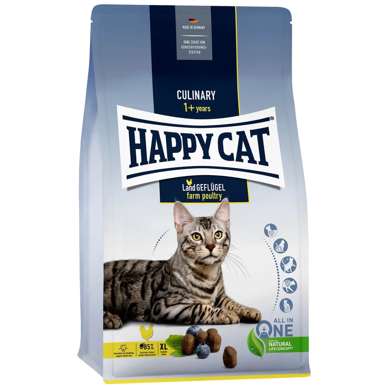 Happy Cat Culinary Adult Land-Geflügel XL karma sucha z drobiem dla dorosłych kotów