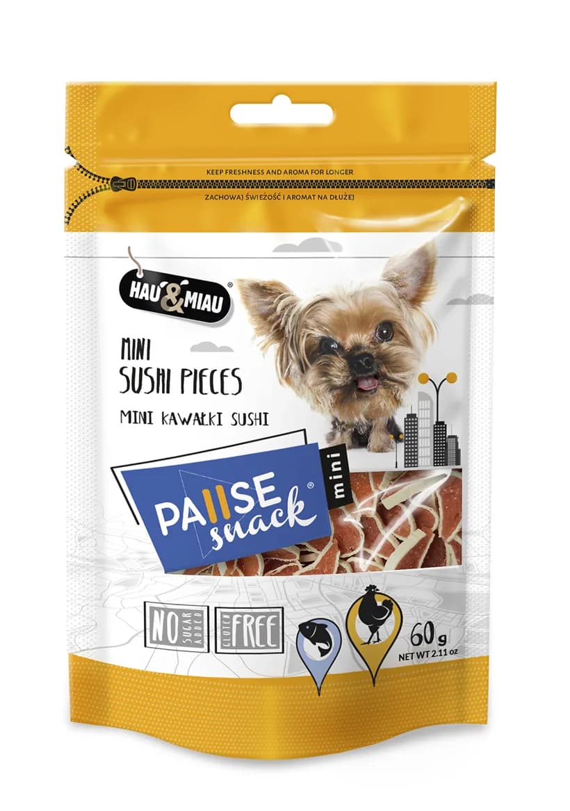 Hau&Miau Pausesnack przysmak dla psa mini kawałki sushi 60 g