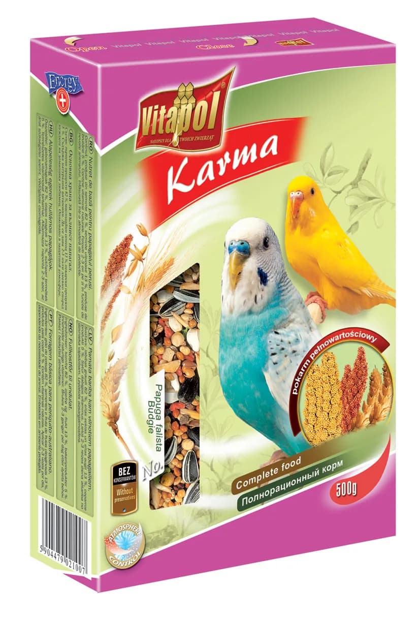 Vitapol Karma pełnoporcjowa dla papużki falistej - różna waga 500 g
