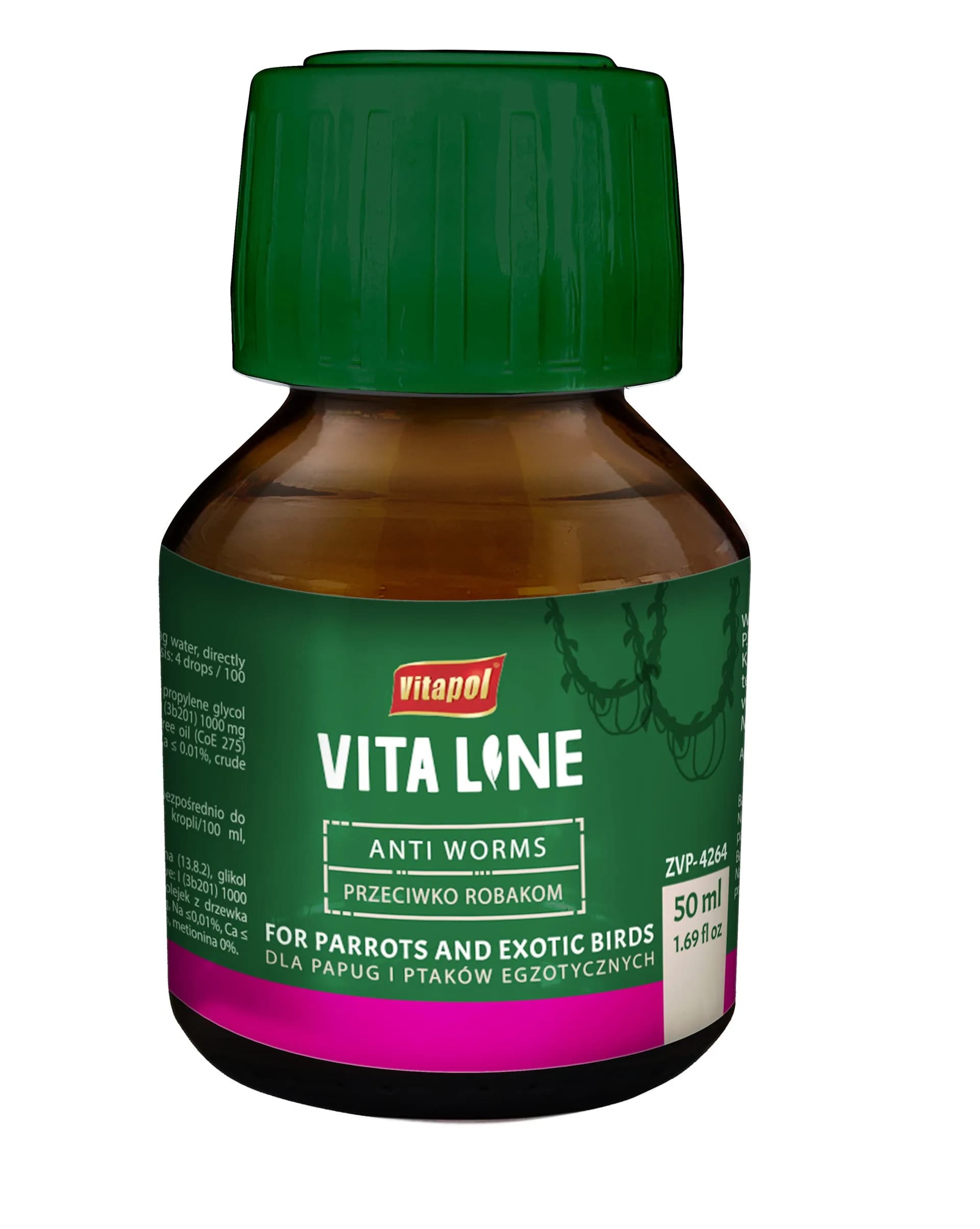 Vitapol Vitaline przeciwko robakom dla ptaków egzotycznych 50 ml