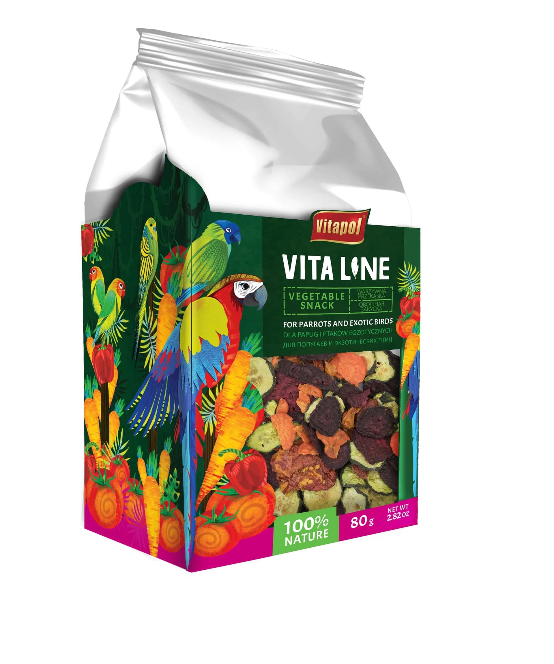 Vitapol Vitaline Warzywna przekąska dla papug i ptaków egzotycznych 80 g